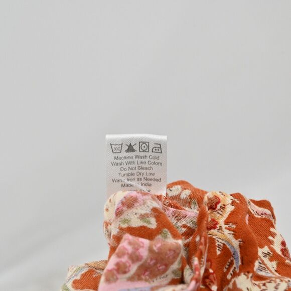 HOUSE OF HARLOW Dress‎ Womens Sz M Rust Floral Print Flutter Sleeve Midi Paisley - Picture 11 of 13